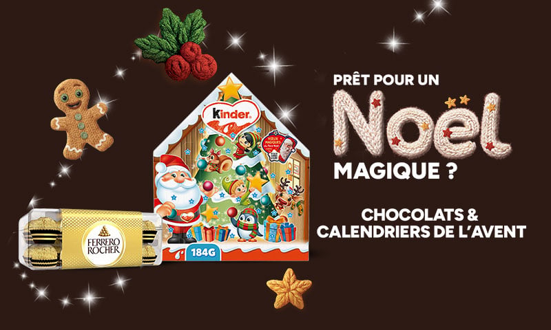 Prêt pour un Noël magique ? Chocolats et calendriers de l'Avent