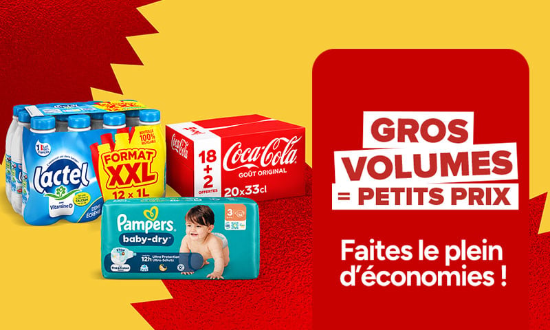 Gros volumes = petits prix : faites le plein d'économies