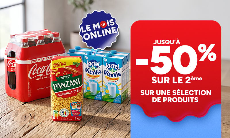Le Mois Online : jusqu'à -50% sur le 2ème sur une sélection de produits.