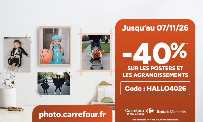 Offre Halloween Carrefour Photo : -40% posters et agrandissements
