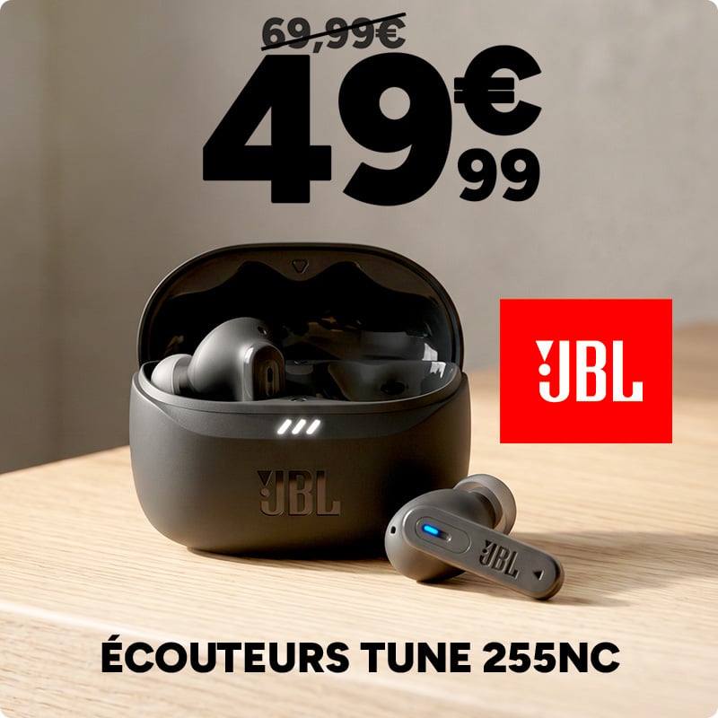 Écouteurs Tune 255NC JBL à 49,99€ au lieu de 69,99€
