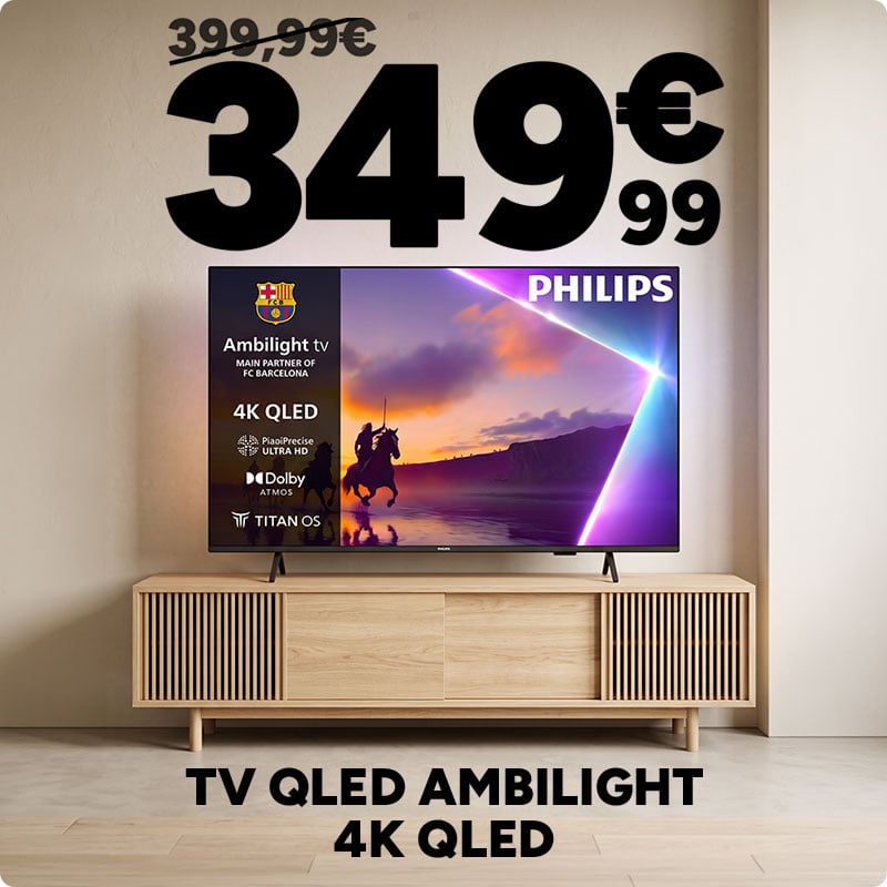 TV QLED Ambilight 4K QLED Philips à 349,99€ au lieu de 399,99€