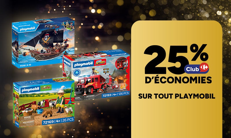 25% d’économies SUR TOUT PLAYMOBIL