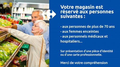 Votre magasin est réservé aux personnes prioritaires