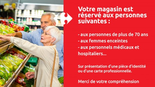 Votre magasin est réservé aux personnes prioritaires