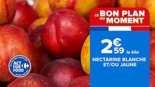 Nectarine Blanche et/ou Jaune 2€59 le kg