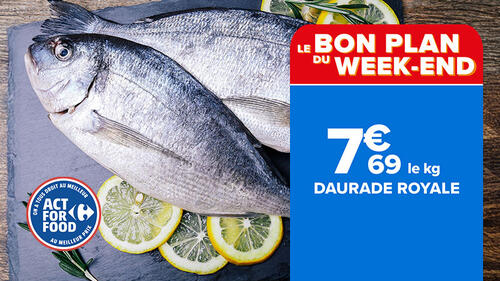 Daurade royale d’élevage 7,69€ le kg