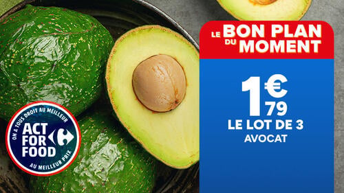 Le bon plan du moment : le lot de 3 avocats à 1,79€. Act For Food