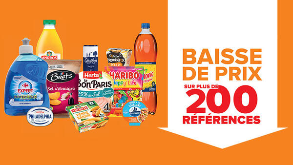 Baisse de prix sur plus de 200 références