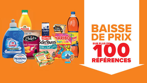 Baisse de prix sur plus de 100 références