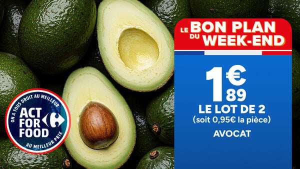 Le bon plan du week-end : l'avocat à 1,89€ le lot de 2.