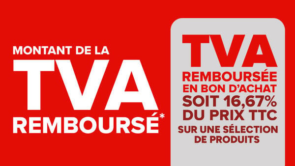 Montant de la TVA remboursée en bon d'achat